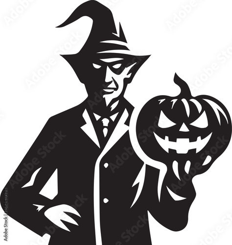 halloween Classic vampire silhouette vector