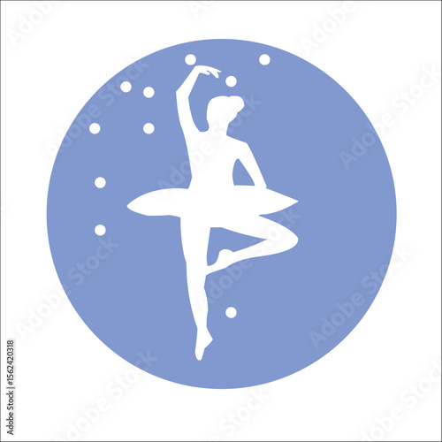 BALLET BAILARINA BAILE VECTOR LOGO MARCA GRÁFICA