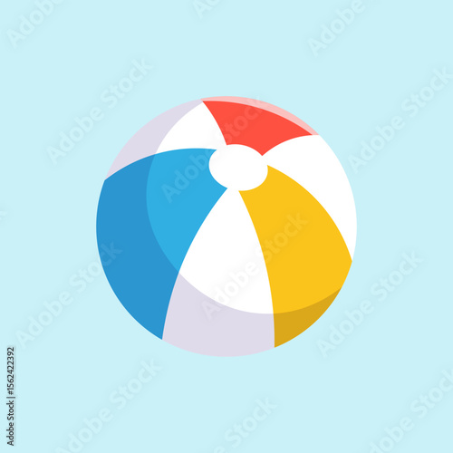 Colorful beach ball vector illustration