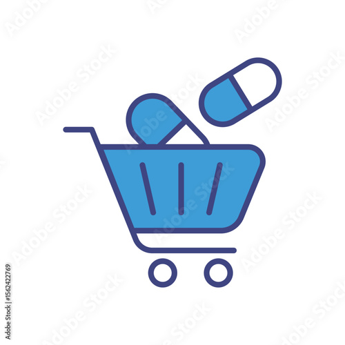 Drug Basket icon vector