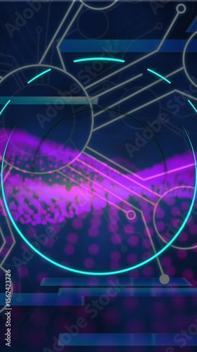Animation of circles over spots and shapes