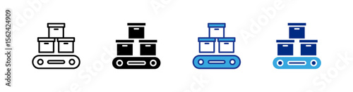 Conveyor icons set.eps