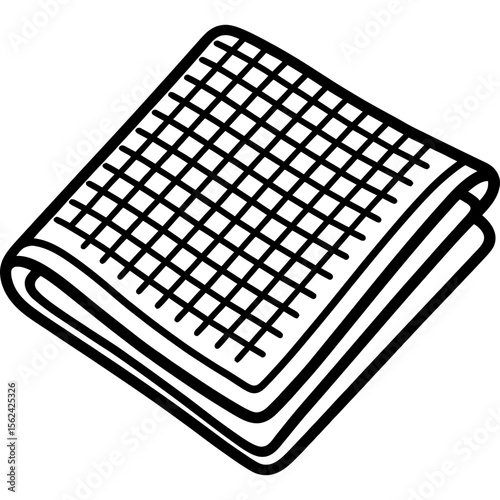 Microfiber cloths outline icon vector