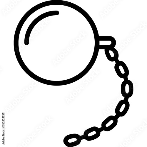 Monocle outline icon vector