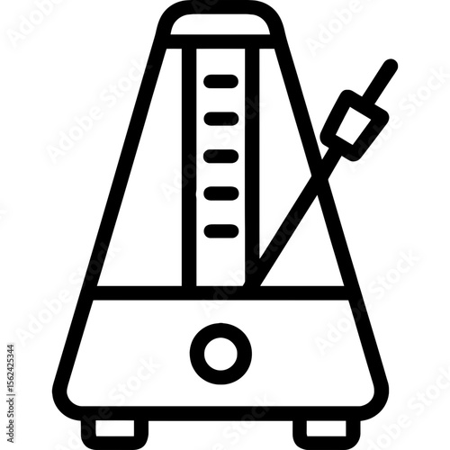 Metronome outline icon vector