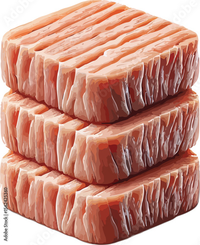 Stacked grilled salmon portions illustration fresh and ready for delicious seafood dishes