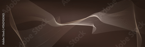 Abstract Music background. Big Data Particle Flow Visualisation chemical industry. Science infographic futuristic illustration. Sound wave. Premium background design with mocha mousse sound wave