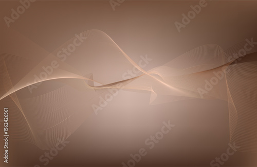 Abstract Music background. Big Data Particle Flow Visualisation chemical industry. Science infographic futuristic illustration. Sound wave. Premium background design with mocha mousse sound wave