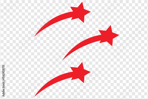 Falling stars set icon meteorites or comets. Star fall icon sign vector. 