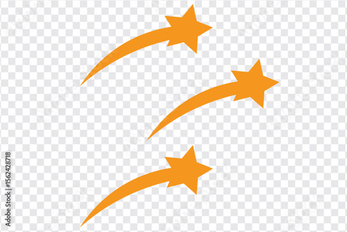 Falling stars set icon meteorites or comets. Star fall icon sign vector. 