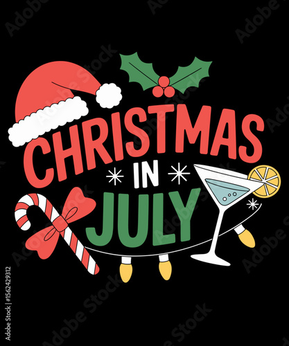 Christmas in July Candy Cane Summer Xmas