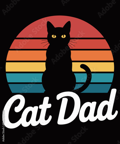 Cat Dad Vintage Style Cat Lover