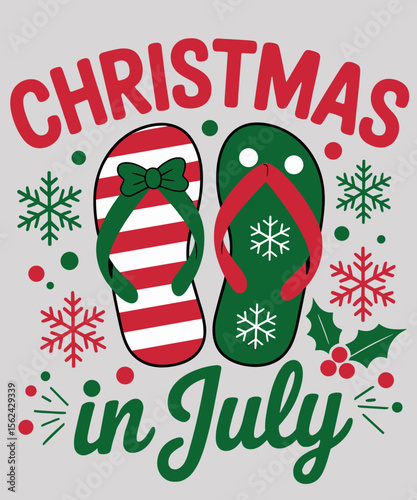 Christmas In July Flip Flops Xmas Flip Flops Summer