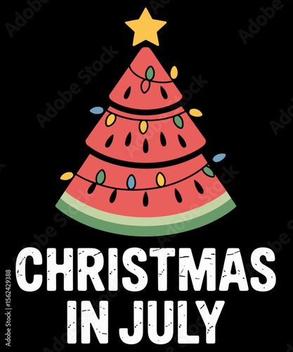 Christmas In July Watermelon Xmas Tree Summer