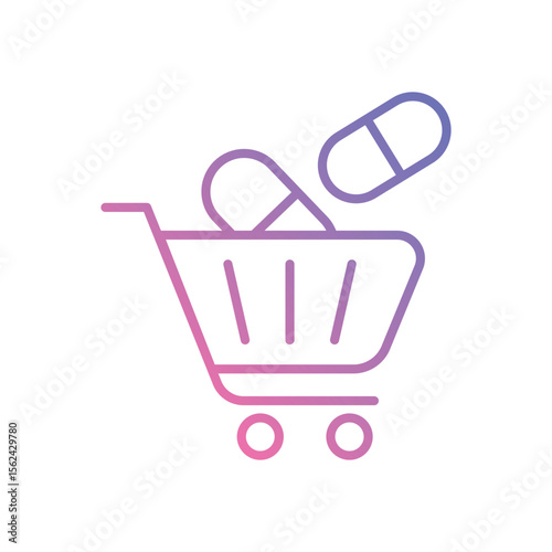 Drug Basket icon vector