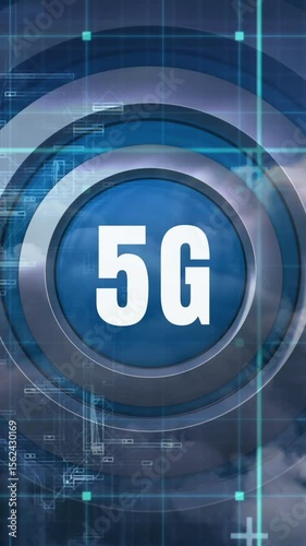 5G network connections, the future of digital global connectivity 4k