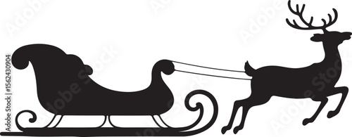  A stark elegant black silhouette design with white background.