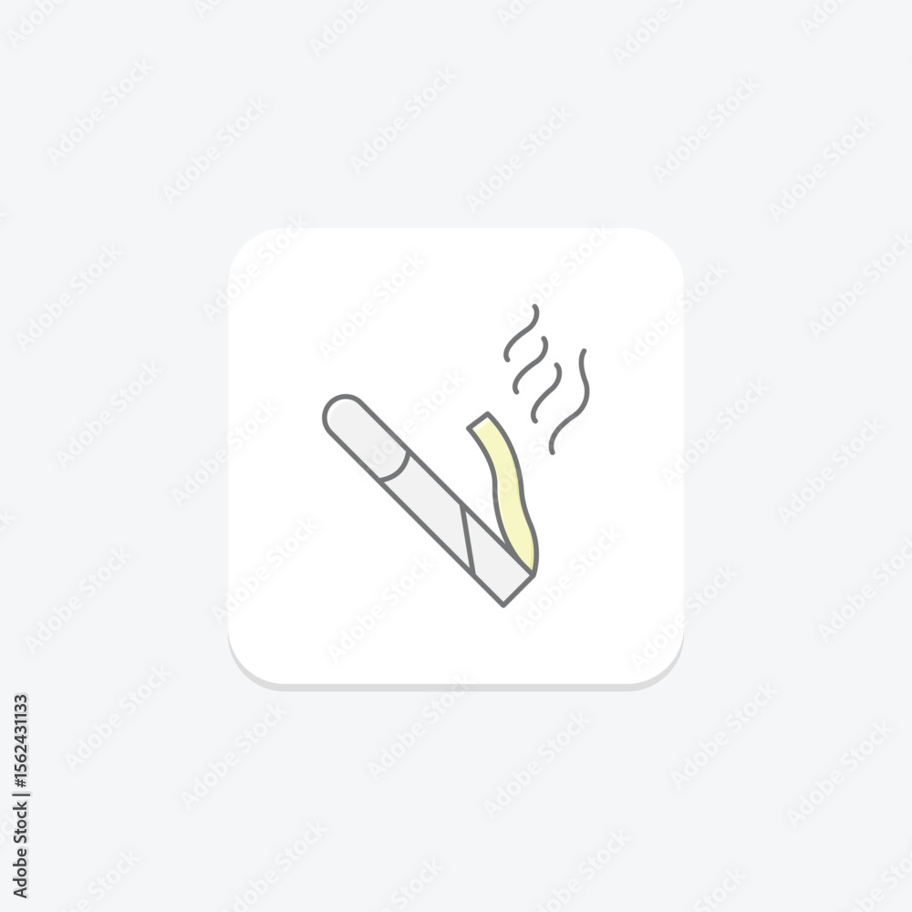 Obraz premium Charcoal Stick, vector, pixel perfect, illustrator file