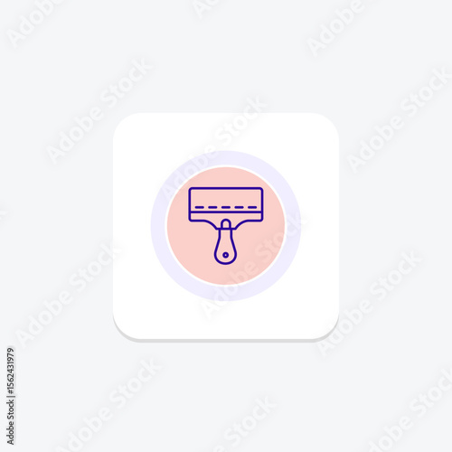 Screen Printing Squeegee, vector, pixel perfect, illustrator file