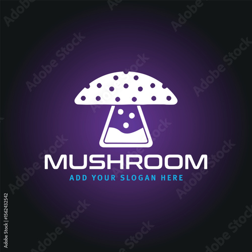 mushroom logo design vector