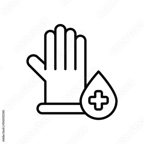 Styrilized Gloves icon vector