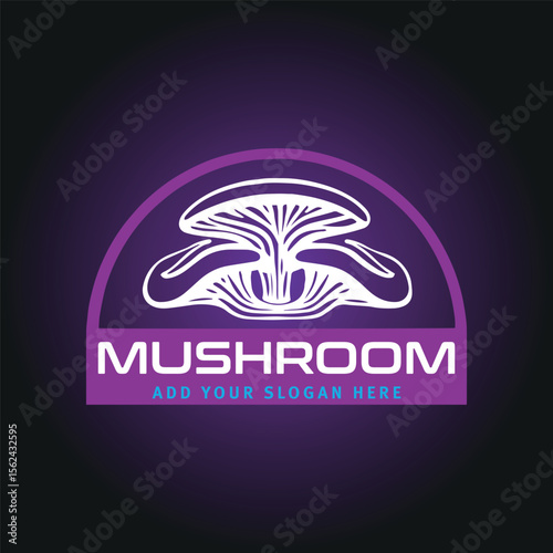 mushroom logo design vector