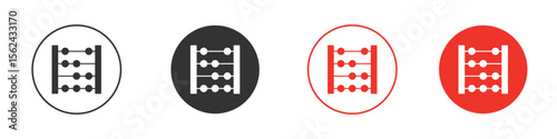 Abacus icon. Black style vector icons. Isolated sign symbol