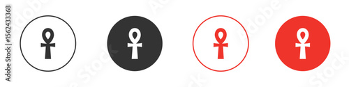 Ankh icon. Black style vector icons. Isolated sign symbol