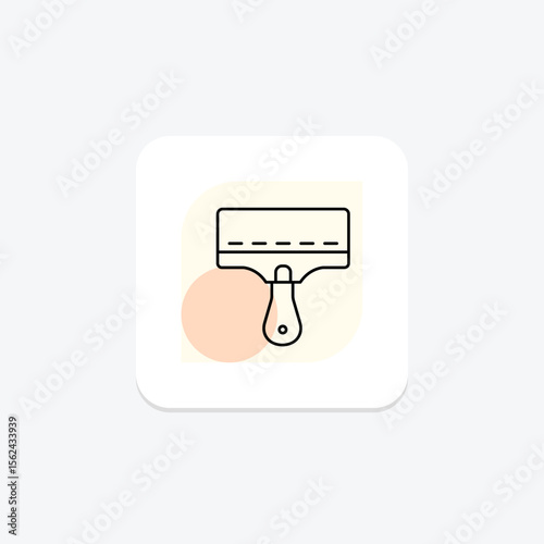 Screen Printing Squeegee, vector, pixel perfect, illustrator file