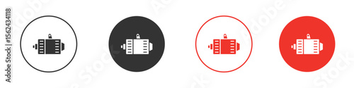 Car alternator icon. Black style vector icons. Isolated sign symbol