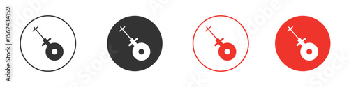 Car dipstick icon. Black style vector icons. Isolated sign symbol