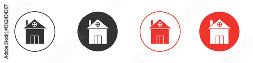 Chalet icon. Black style vector icons. Isolated sign symbol