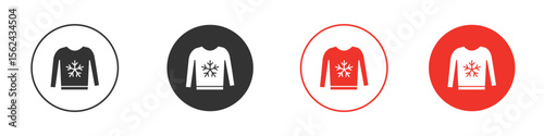 Christmas sweater icon. Black style vector icons. Isolated sign symbol