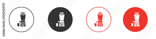 Cold pressed juicer icon. Black style vector icons. Isolated sign symbol