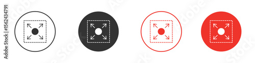 Compact size icon. Black style vector icons. Isolated sign symbol