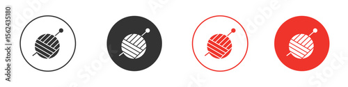 Crochet icon. Black style vector icons. Isolated sign symbol