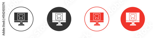 Dental X ray icon. Black style vector icons. Isolated sign symbol