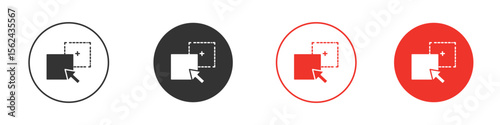 Drag and drop icon. Black style vector icons. Isolated sign symbol