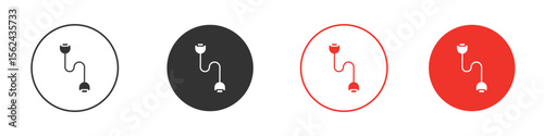 Exercise bands icon. Black style vector icons. Isolated sign symbol