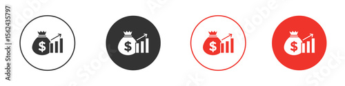 Fiscal policy icon. Black style vector icons. Isolated sign symbol