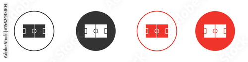 Football field icon. Black style vector icons. Isolated sign symbol