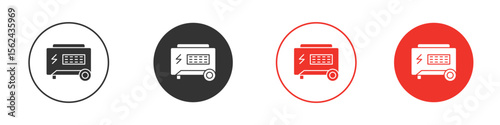 Generator icon. Black style vector icons. Isolated sign symbol
