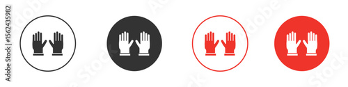 Gloves icon. Black style vector icons. Isolated sign symbol