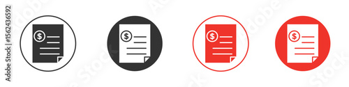 Invoice icon vector, Symbol, logo illustrations
