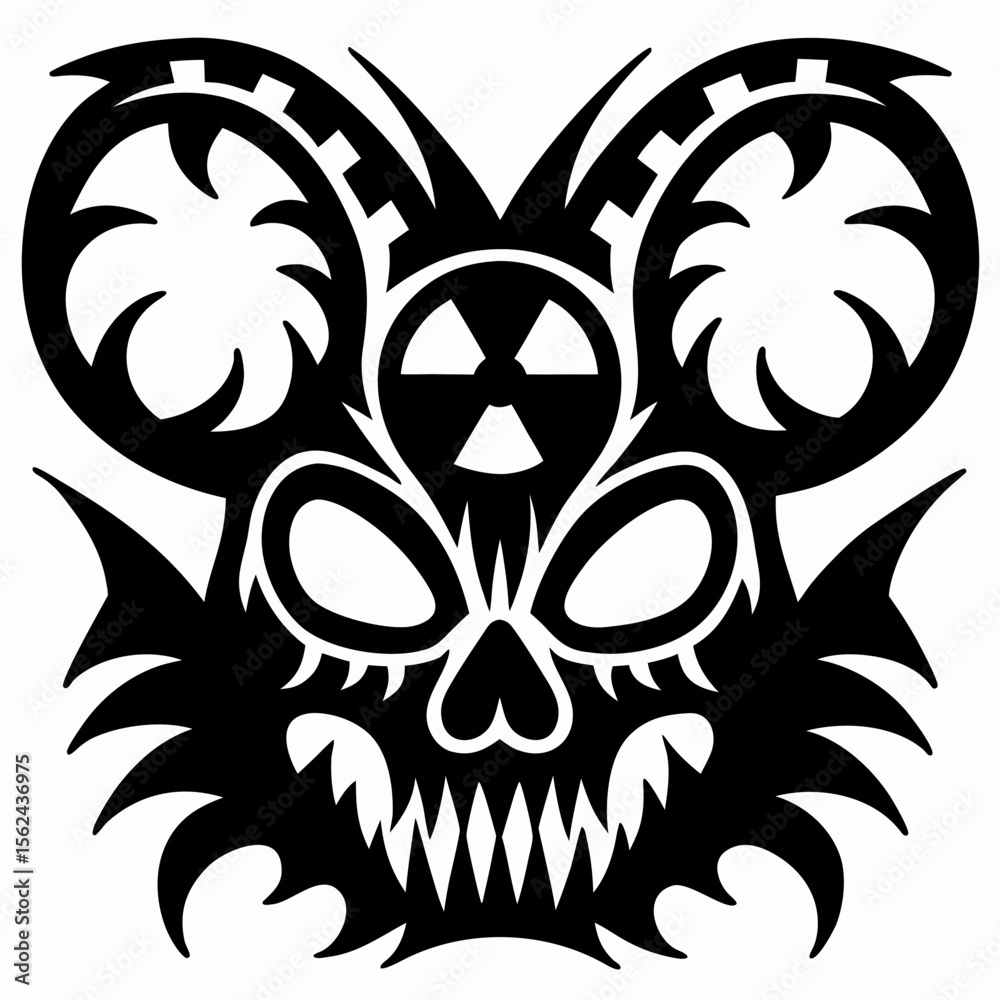 Obraz premium Tribal Rat Skull Mascot Design