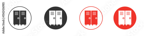 Locker icon. Black style vector icons. Isolated sign symbol
