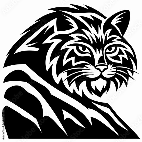 Fierce Himalayan Snow Leopard Illustration
