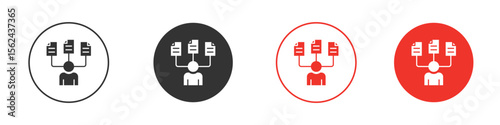Multitask icon. Black style vector icons. Isolated sign symbol