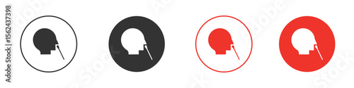 Nasal swab icon. Black style vector icons. Isolated sign symbol