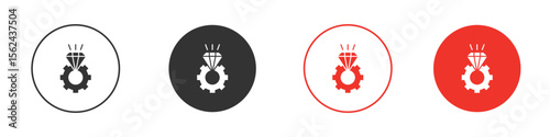 Operational excellence icon. Black style vector icons. Isolated sign symbol